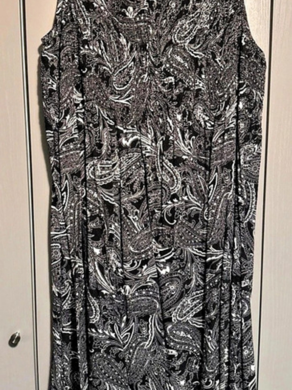 Croft&Barrow Paisley Midi Dress Black & White Size 1X